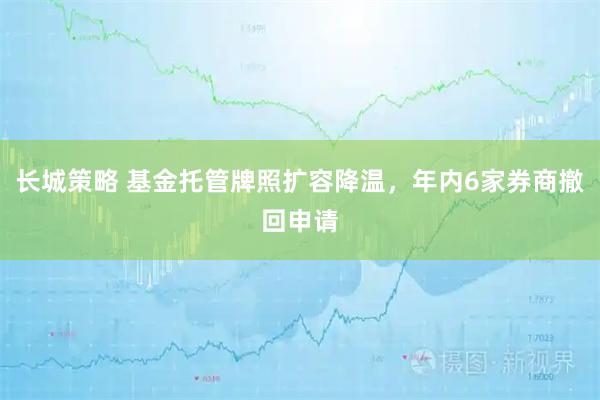 长城策略 基金托管牌照扩容降温，年内6家券商撤回申请